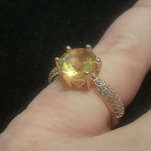 Brilliant Champagne Rose Gold Luxury Ring